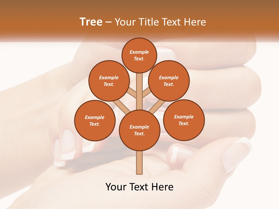 A Woman's Hands With A Manicure Holding Another Woman's Hand PowerPoint Template