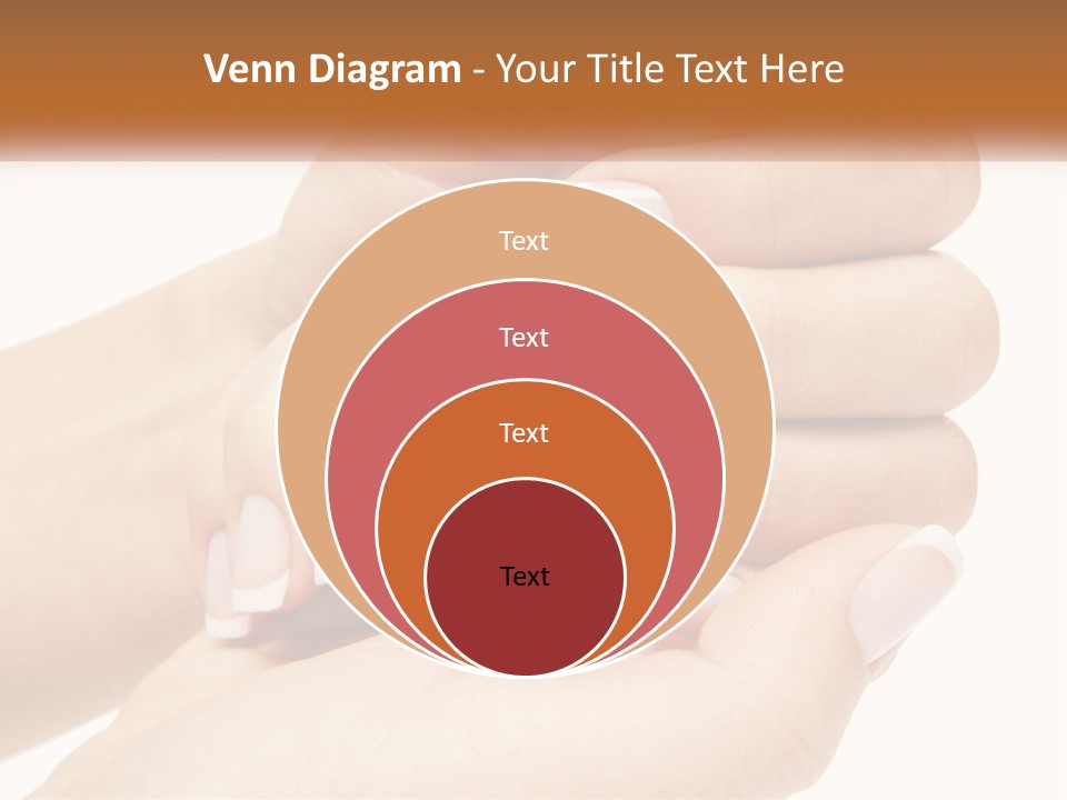 A Woman's Hands With A Manicure Holding Another Woman's Hand PowerPoint Template
