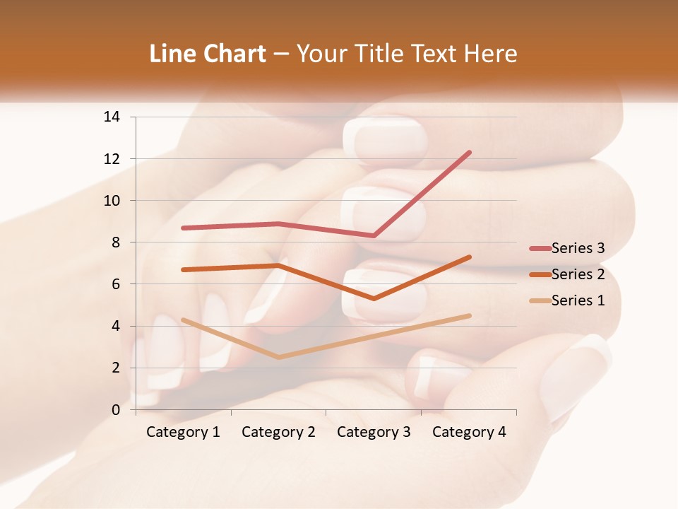 A Woman's Hands With A Manicure Holding Another Woman's Hand PowerPoint Template
