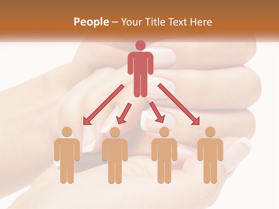 A Woman's Hands With A Manicure Holding Another Woman's Hand PowerPoint Template