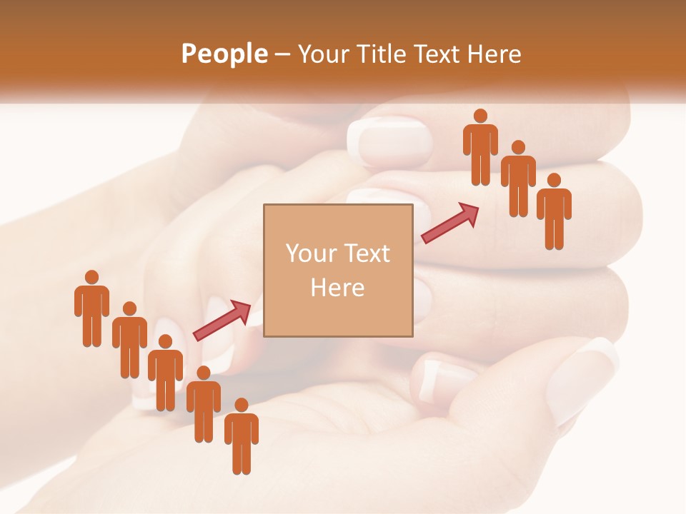 A Woman's Hands With A Manicure Holding Another Woman's Hand PowerPoint Template