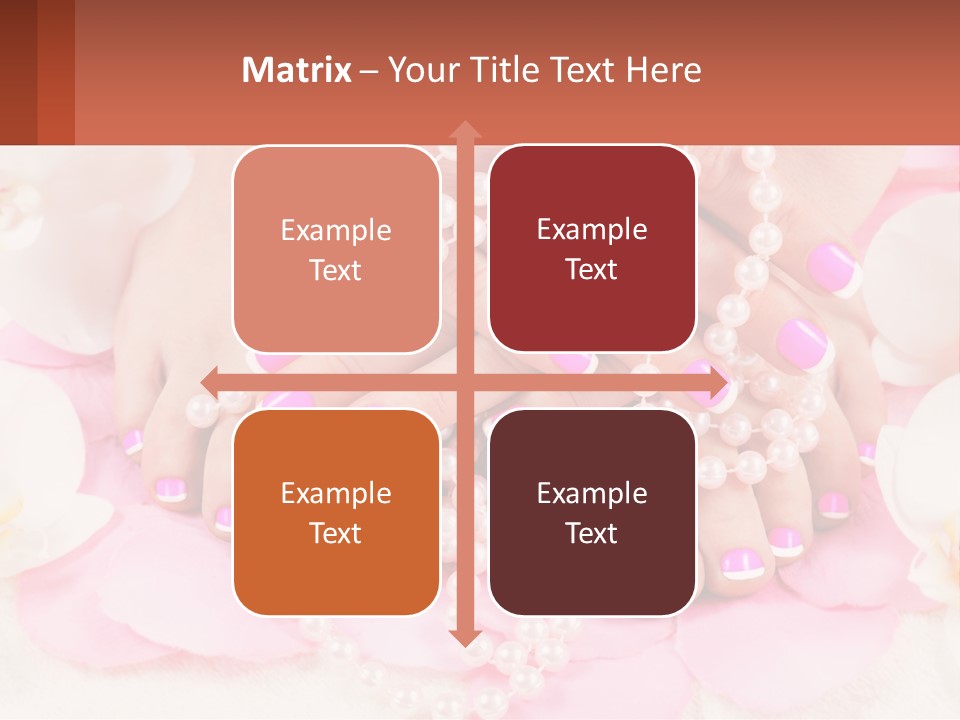 A Woman's Feet With Pink And White Nail Polish PowerPoint Template