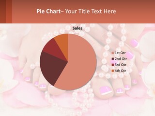 A Woman's Feet With Pink And White Nail Polish PowerPoint Template