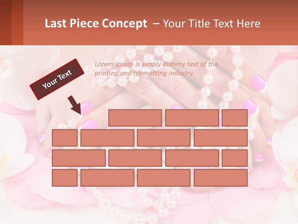 A Woman's Feet With Pink And White Nail Polish PowerPoint Template