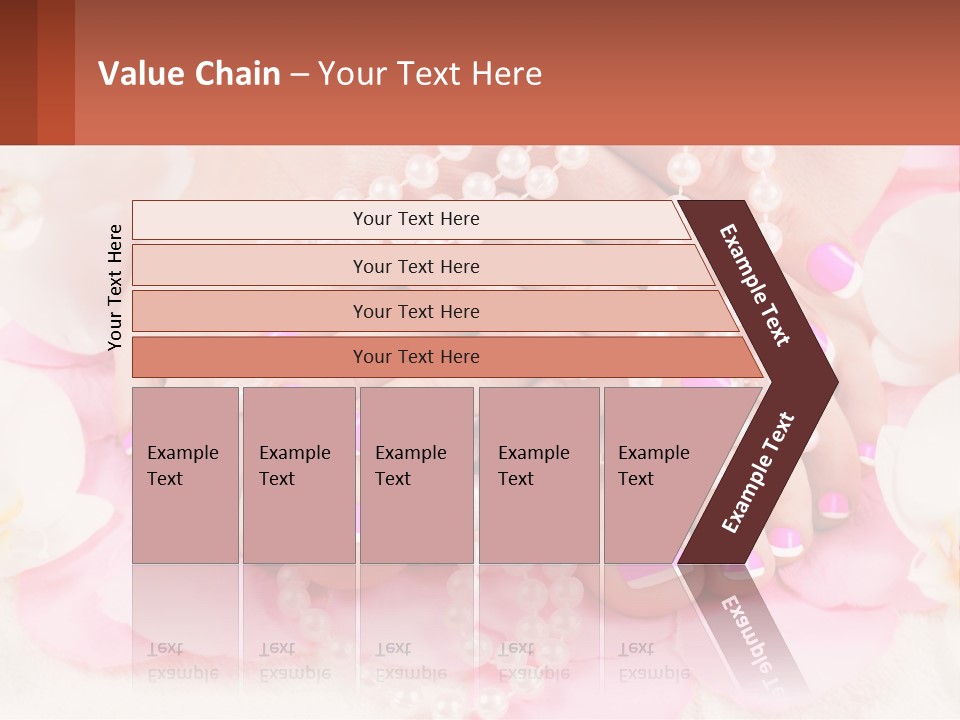 A Woman's Feet With Pink And White Nail Polish PowerPoint Template