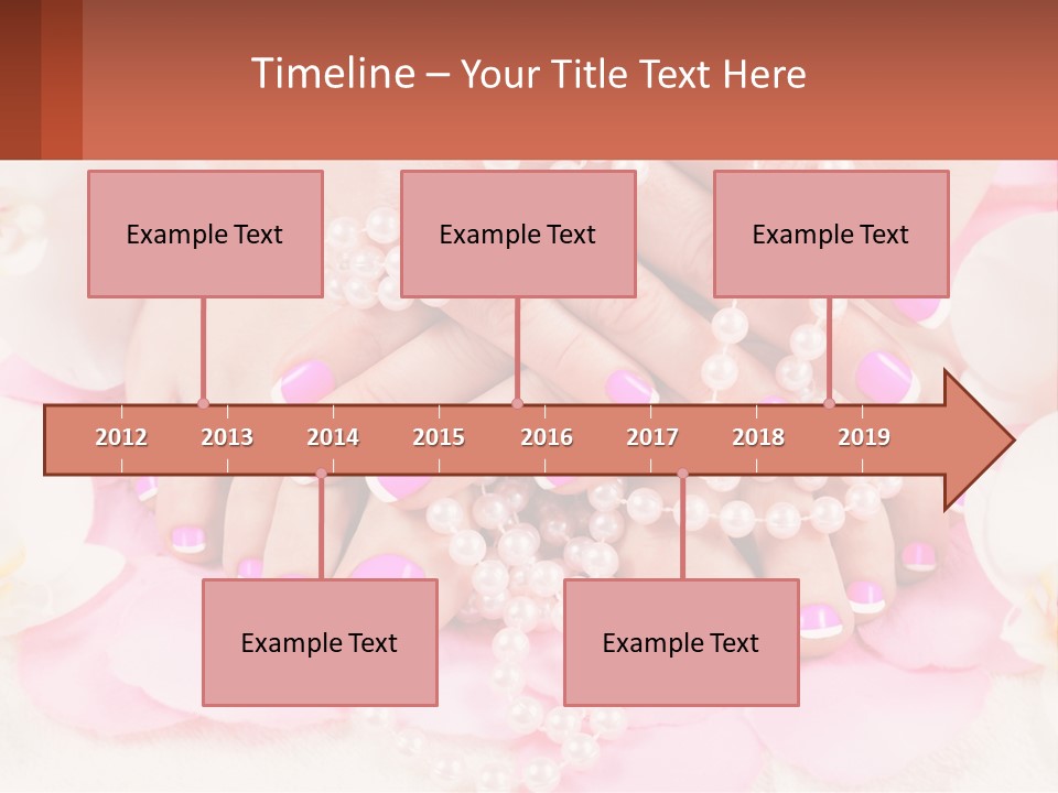 A Woman's Feet With Pink And White Nail Polish PowerPoint Template