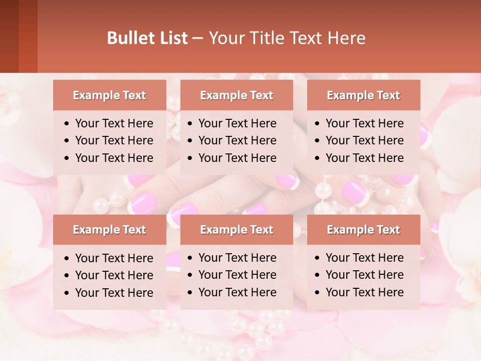 A Woman's Feet With Pink And White Nail Polish PowerPoint Template