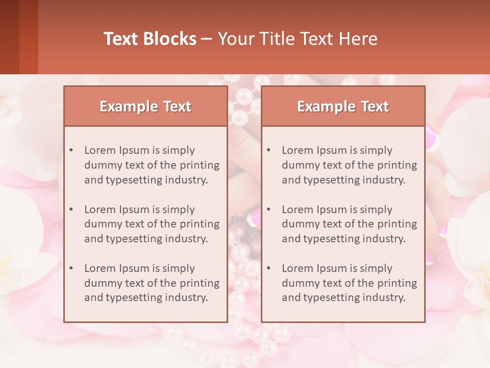 A Woman's Feet With Pink And White Nail Polish PowerPoint Template