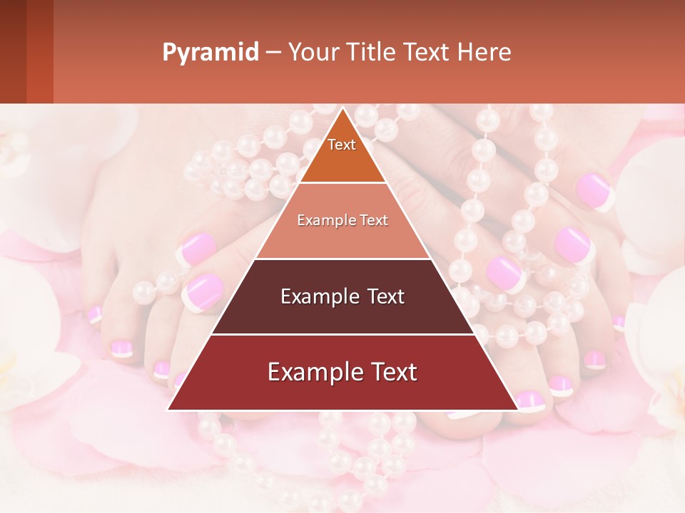 A Woman's Feet With Pink And White Nail Polish PowerPoint Template