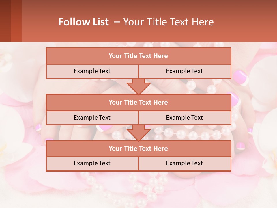 A Woman's Feet With Pink And White Nail Polish PowerPoint Template