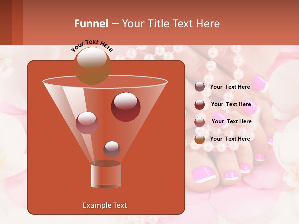 A Woman's Feet With Pink And White Nail Polish PowerPoint Template