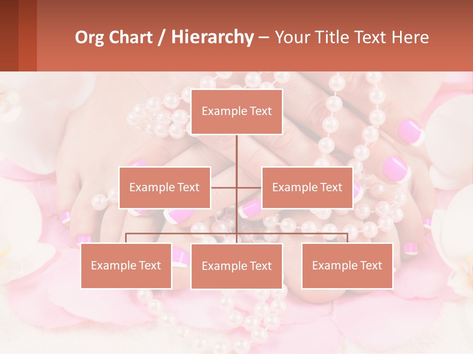 A Woman's Feet With Pink And White Nail Polish PowerPoint Template