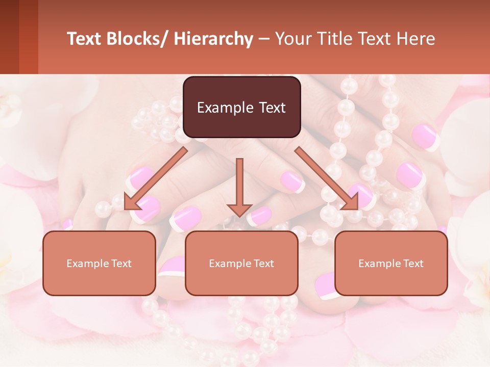 A Woman's Feet With Pink And White Nail Polish PowerPoint Template