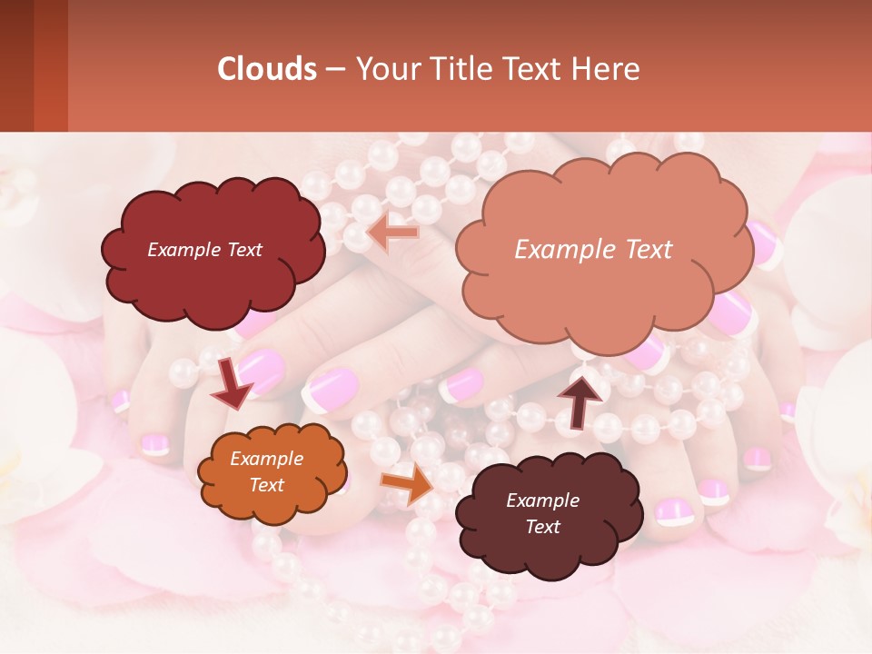 A Woman's Feet With Pink And White Nail Polish PowerPoint Template