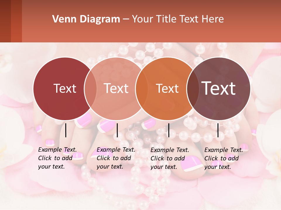 A Woman's Feet With Pink And White Nail Polish PowerPoint Template