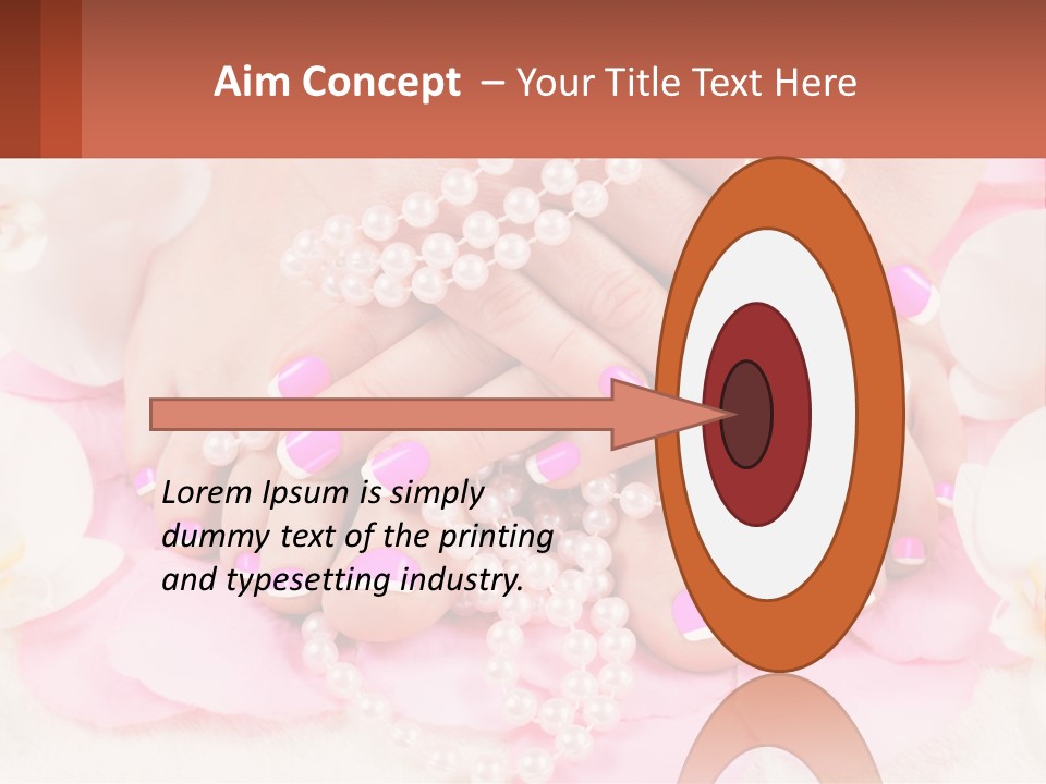 A Woman's Feet With Pink And White Nail Polish PowerPoint Template