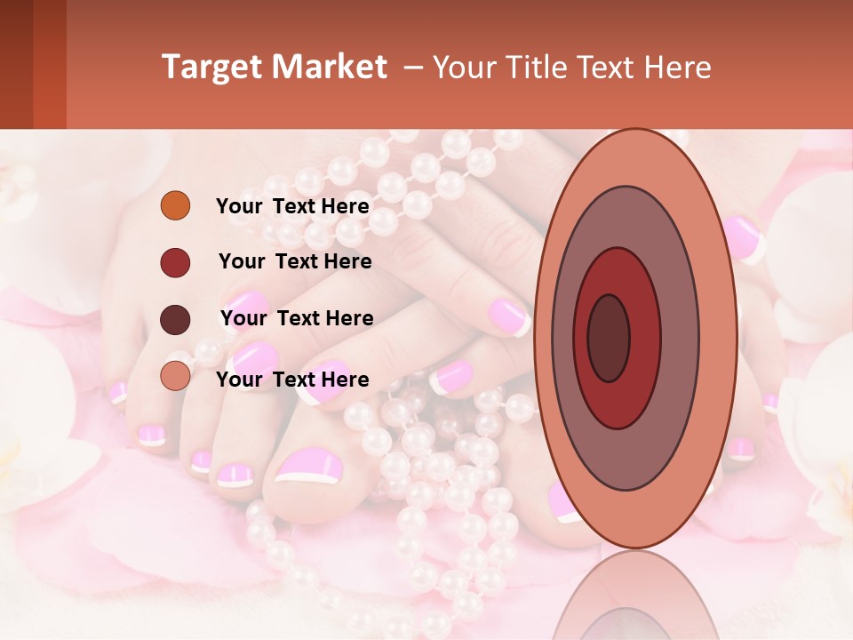 A Woman's Feet With Pink And White Nail Polish PowerPoint Template