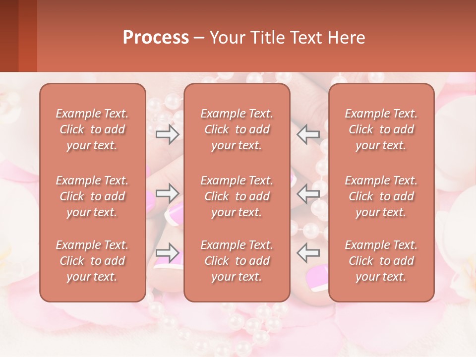 A Woman's Feet With Pink And White Nail Polish PowerPoint Template