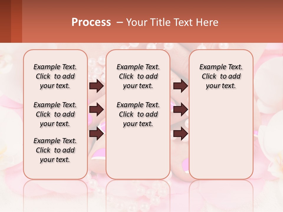 A Woman's Feet With Pink And White Nail Polish PowerPoint Template