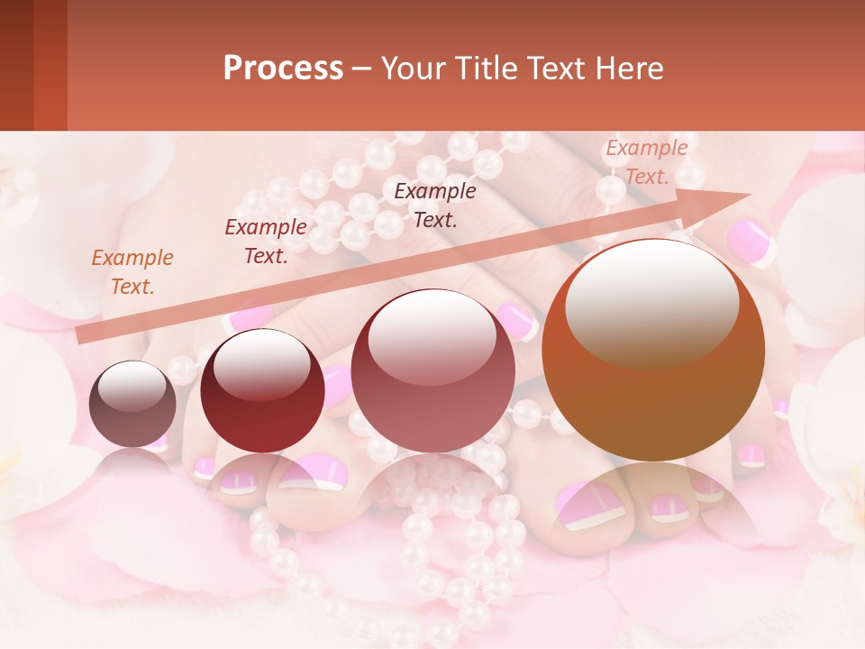 A Woman's Feet With Pink And White Nail Polish PowerPoint Template