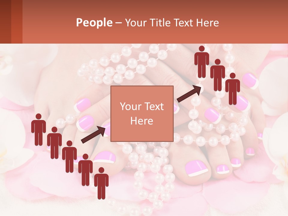 A Woman's Feet With Pink And White Nail Polish PowerPoint Template