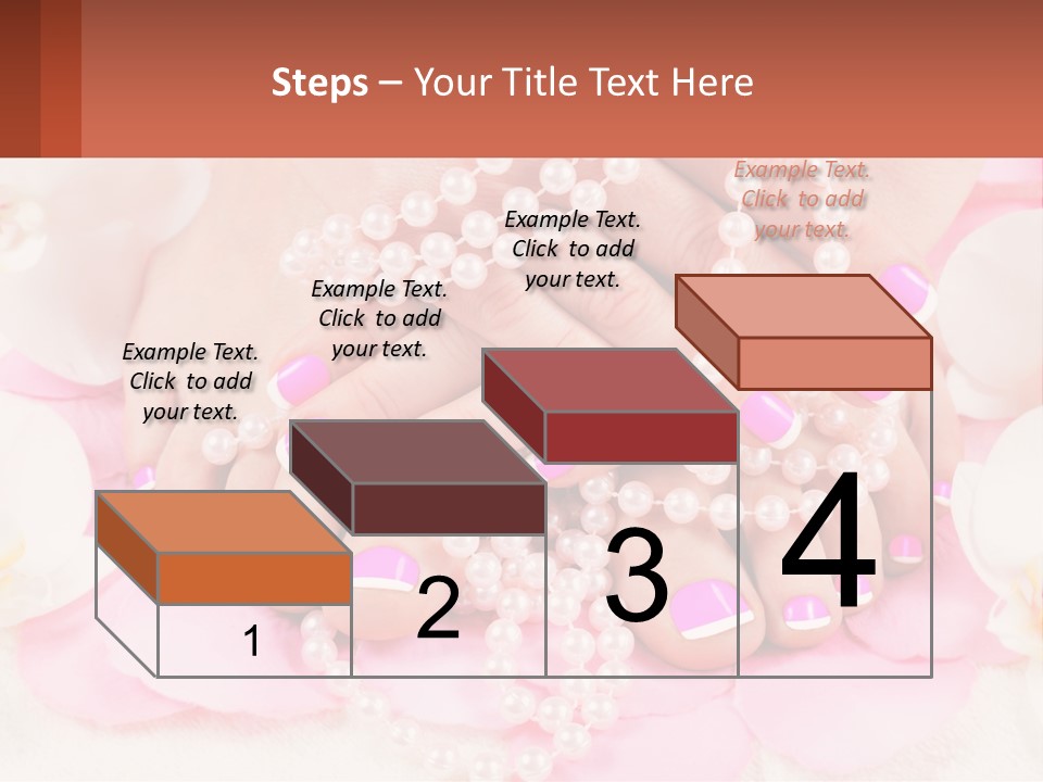 A Woman's Feet With Pink And White Nail Polish PowerPoint Template