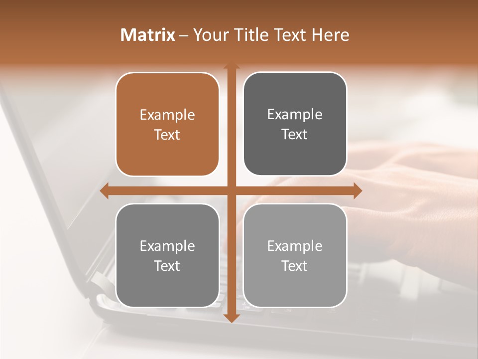 A Person Typing On A Laptop On A Table PowerPoint Template