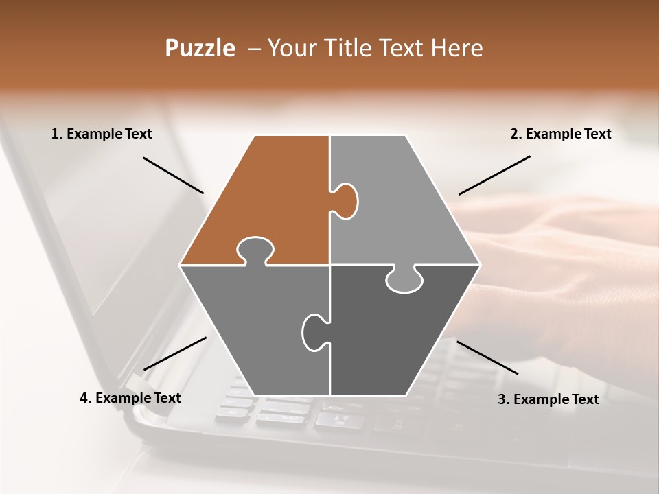 A Person Typing On A Laptop On A Table PowerPoint Template