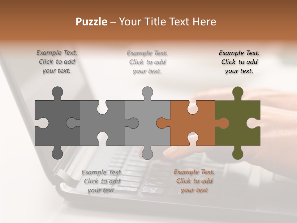 A Person Typing On A Laptop On A Table PowerPoint Template