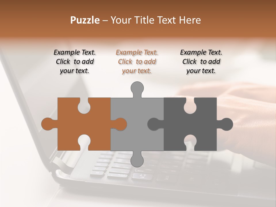 A Person Typing On A Laptop On A Table PowerPoint Template