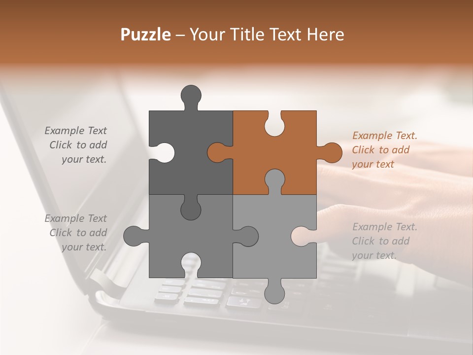 A Person Typing On A Laptop On A Table PowerPoint Template