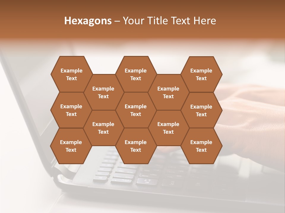 A Person Typing On A Laptop On A Table PowerPoint Template