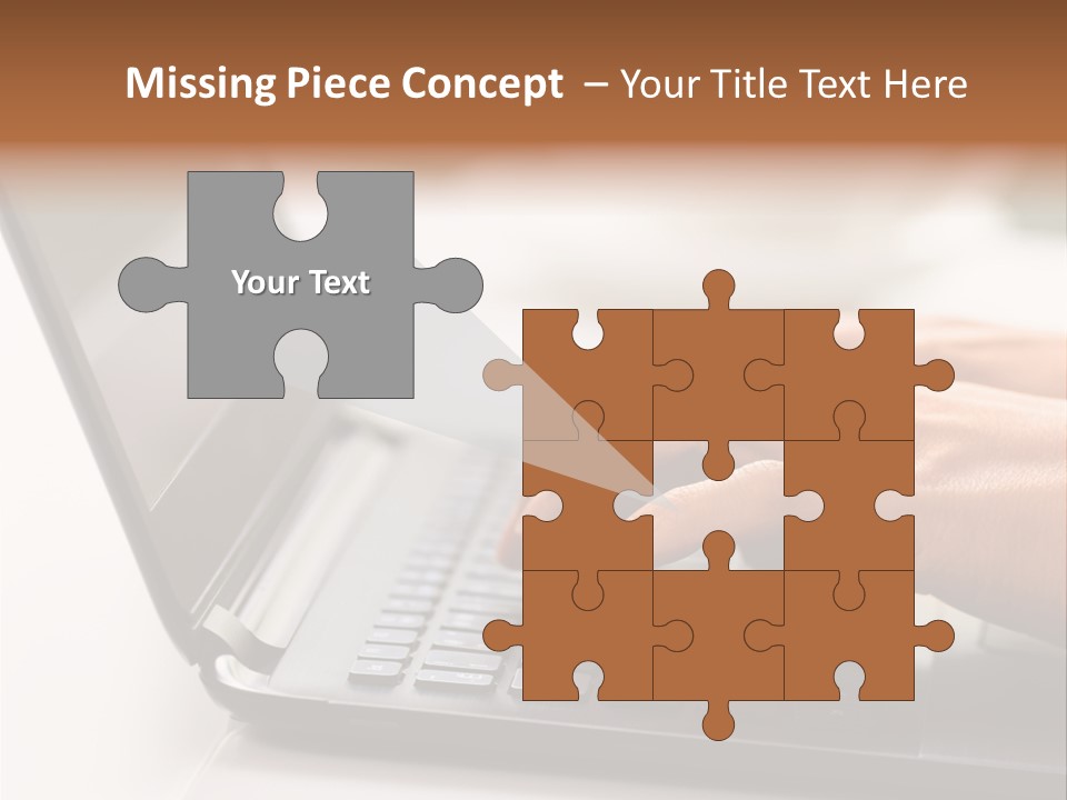 A Person Typing On A Laptop On A Table PowerPoint Template