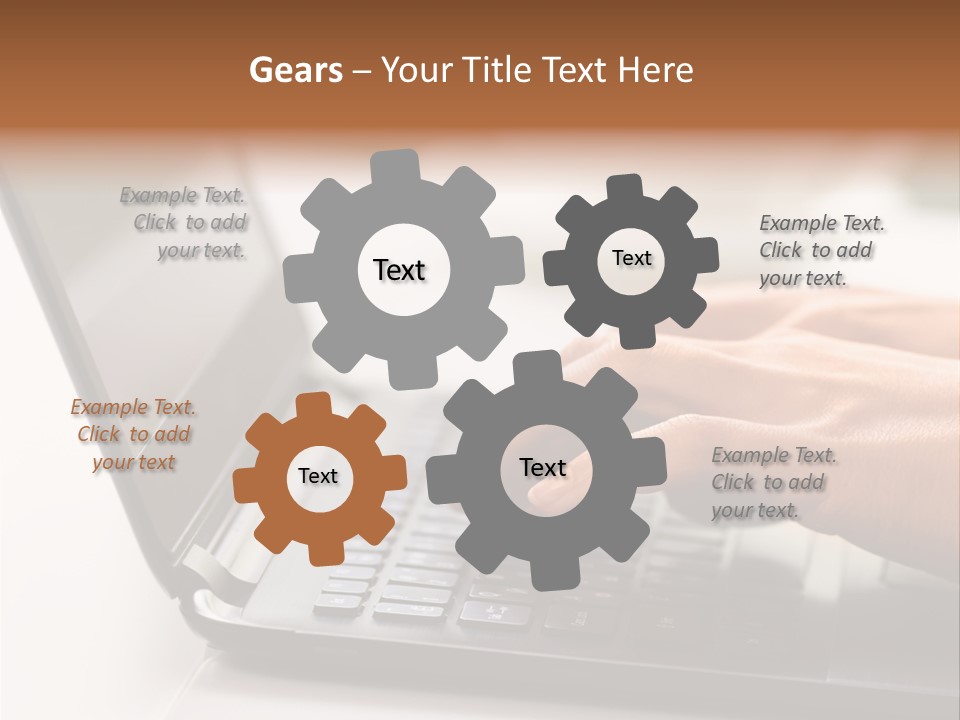 A Person Typing On A Laptop On A Table PowerPoint Template