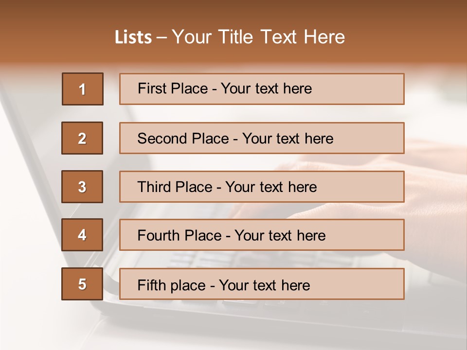 A Person Typing On A Laptop On A Table PowerPoint Template