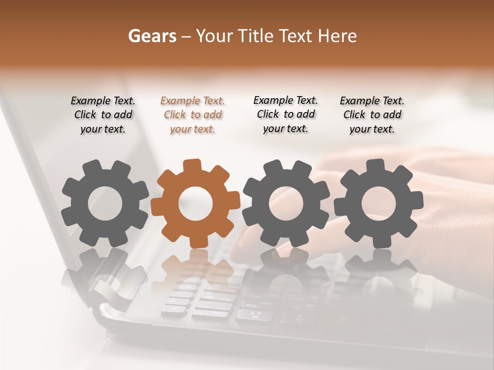 A Person Typing On A Laptop On A Table PowerPoint Template