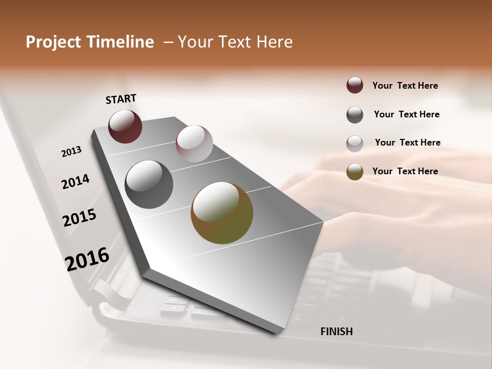 A Person Typing On A Laptop On A Table PowerPoint Template