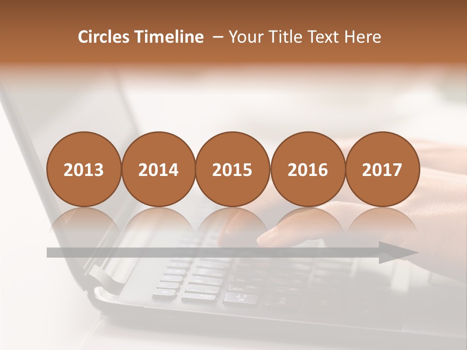 A Person Typing On A Laptop On A Table PowerPoint Template