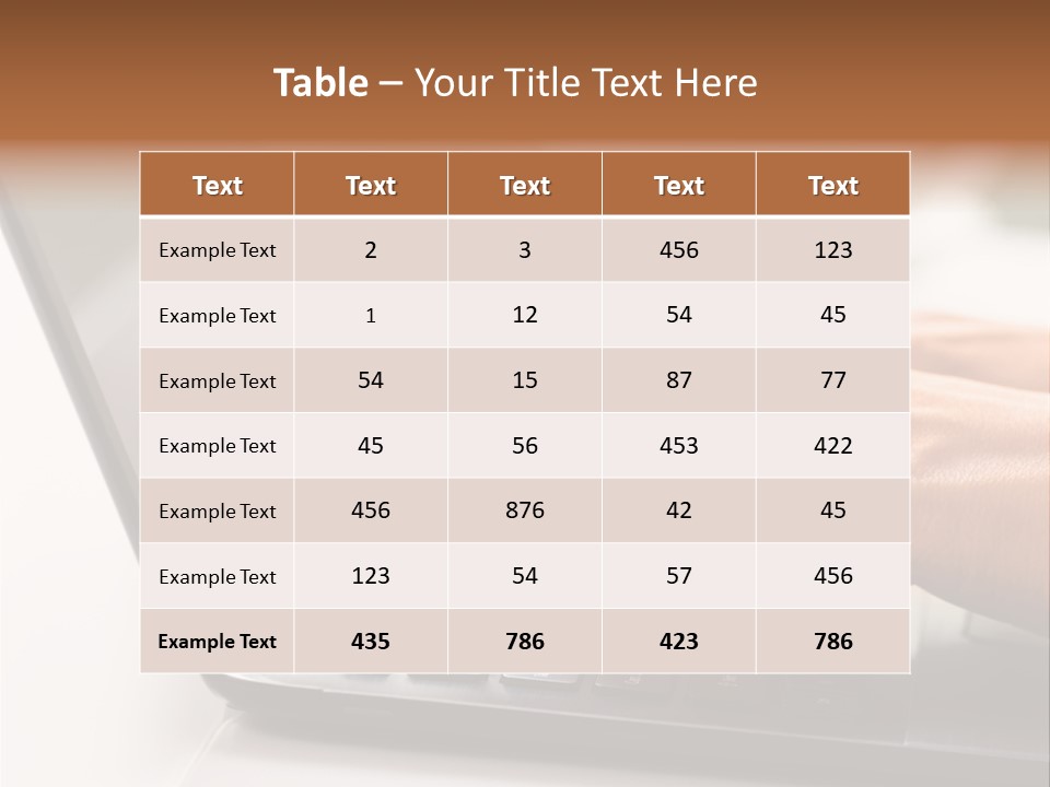 A Person Typing On A Laptop On A Table PowerPoint Template
