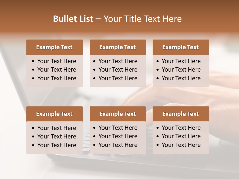 A Person Typing On A Laptop On A Table PowerPoint Template