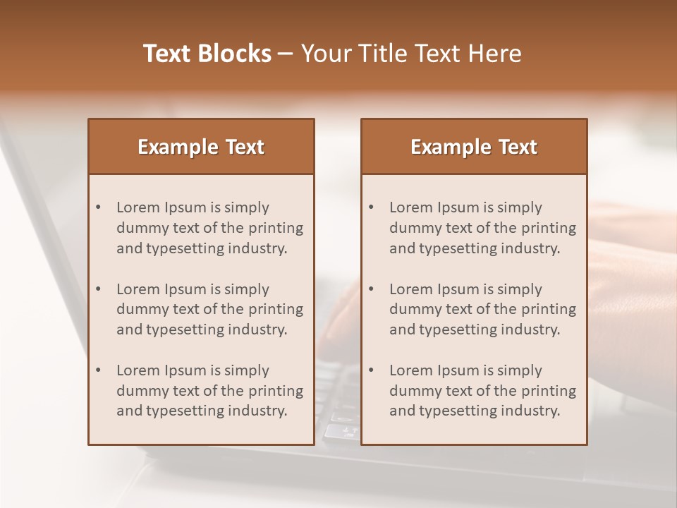 A Person Typing On A Laptop On A Table PowerPoint Template