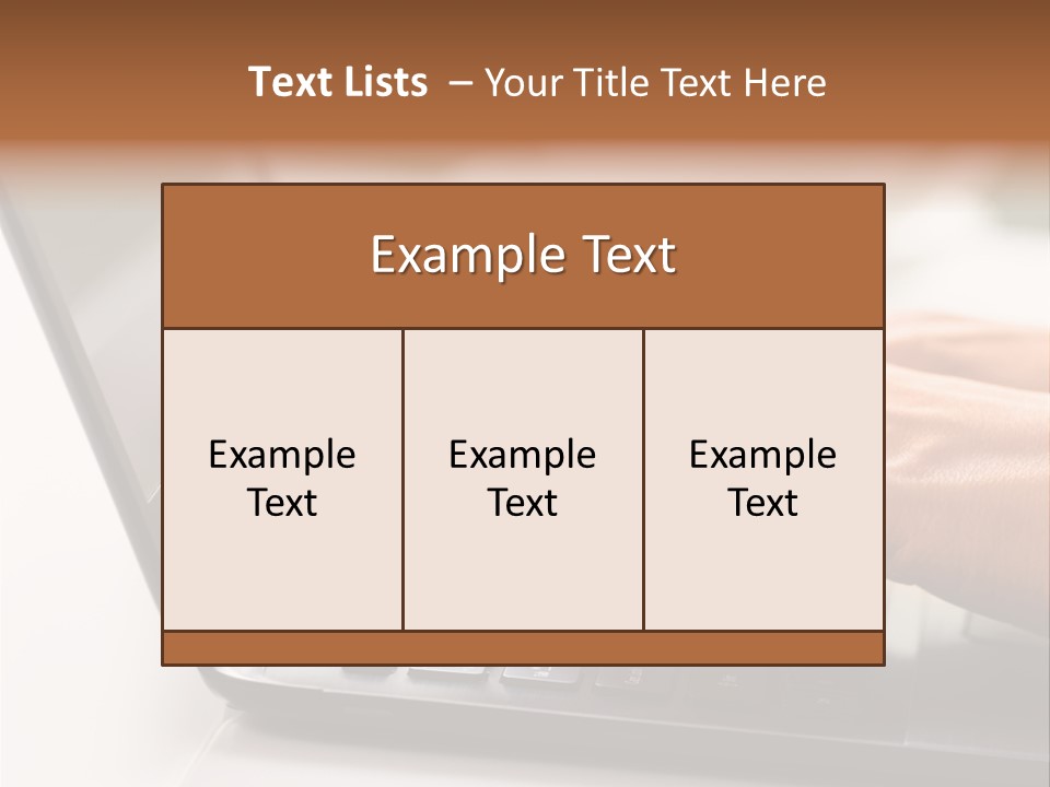 A Person Typing On A Laptop On A Table PowerPoint Template