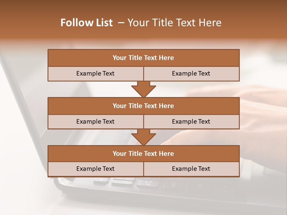 A Person Typing On A Laptop On A Table PowerPoint Template