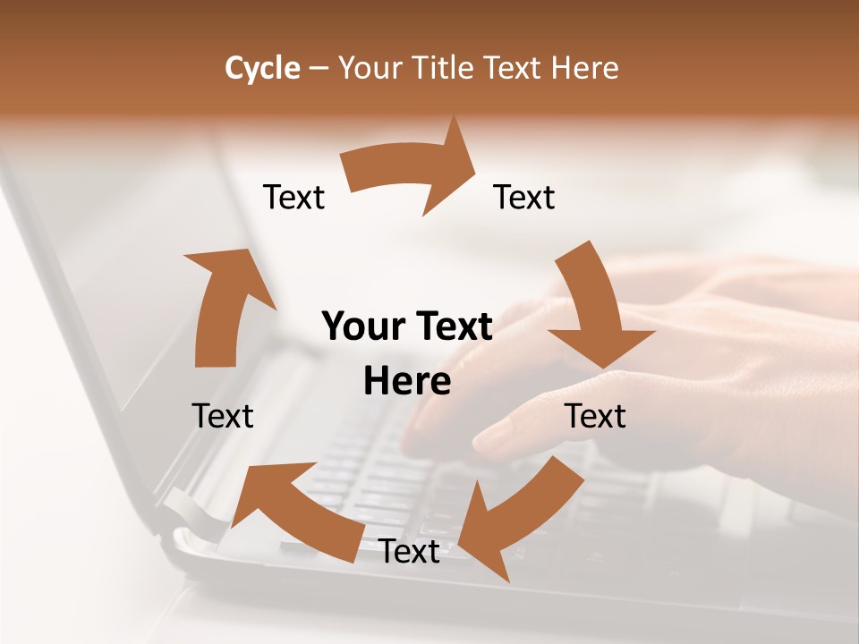 A Person Typing On A Laptop On A Table PowerPoint Template