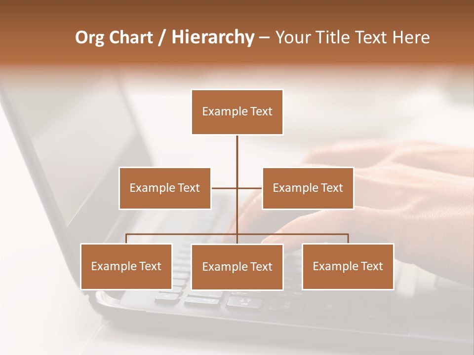 A Person Typing On A Laptop On A Table PowerPoint Template