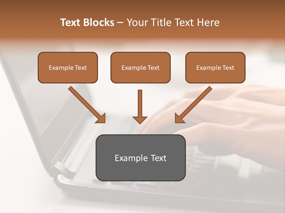 A Person Typing On A Laptop On A Table PowerPoint Template