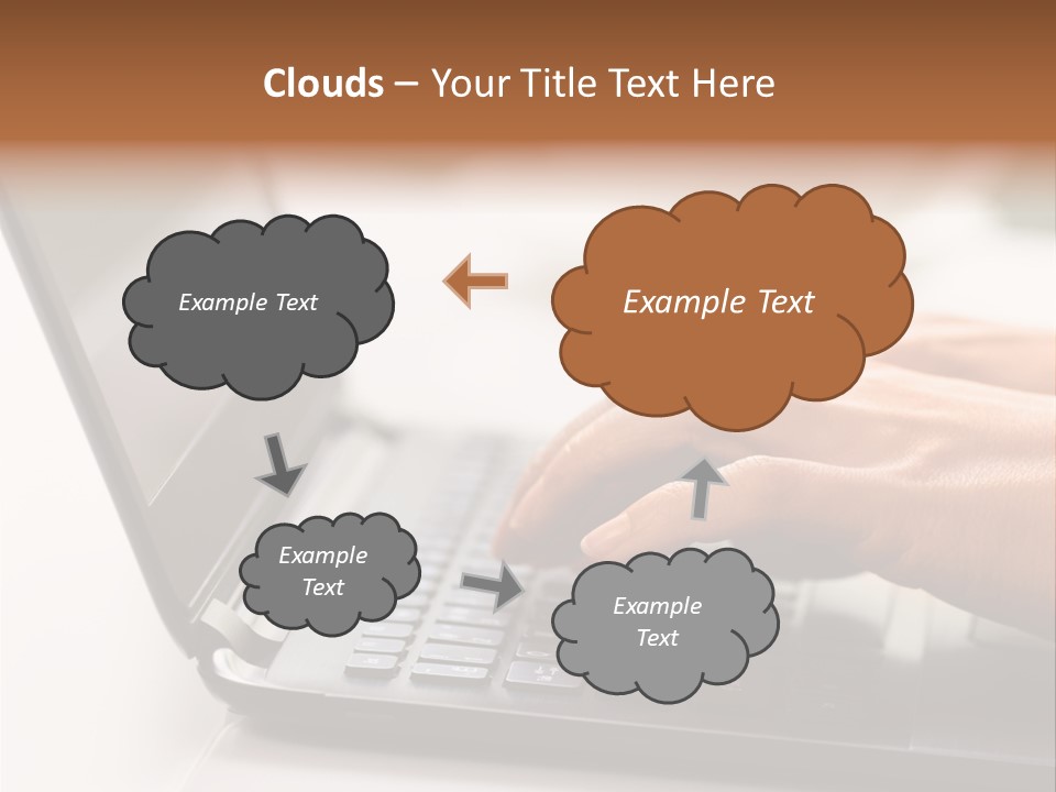 A Person Typing On A Laptop On A Table PowerPoint Template