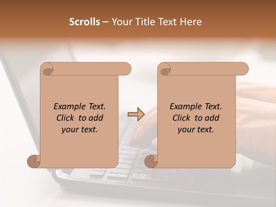 A Person Typing On A Laptop On A Table PowerPoint Template