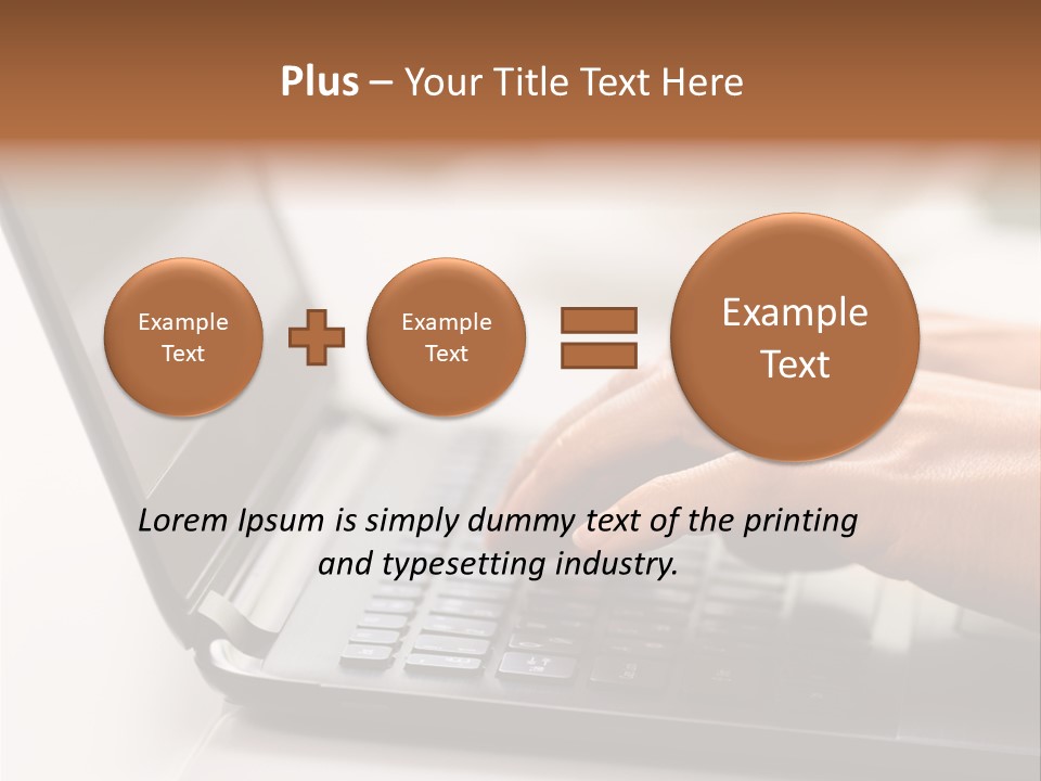 A Person Typing On A Laptop On A Table PowerPoint Template