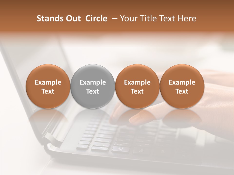 A Person Typing On A Laptop On A Table PowerPoint Template